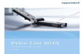 Price List 2013 - Worldwide - Eppendorf · Price List 2013 Liquid Handling, Sample Handling, Cell Handling Switzerland