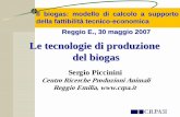 Le tecnologie di produzione del biogas · Il biogas: modello di calcolo a supporto della fattibilità tecnico-economica Reggio E., 30 maggio 2007. Le tecnologie di produzione. del