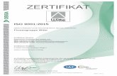 ISO 9001:2015 - witte-group.de · DEKRA Certification GmbH * Handwerkstraße 15 * D-70565 Stuttgart *  Seite 1 von 2 ISO 9001:2015 DEKRA Certification GmbH ...