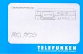 Gebrauchsanweisung TELEFUNKEN RC 200 - NEW HiFi …uebergabe-daten.hifi-classic.at/httpdocs/BDA_SM_Archiv/Telefunken/... · Bedienungs- und Anschluß-Elemente TELEFUNKEN RC 200 (D