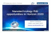 Nanotechnology R&I opportunities in Horizon 2020 · frontier of science 2. ... next generation computing, ... Nanotechnology and Advanced Materials for low-carbon energy