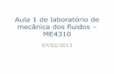 Aula 1 de laboratório de mecânica dos fluidos – ME4310escoladavida.eng.br/mecflubasica/aulasfei/12013/aula1.pdf · Fluidos Considerando uma pressão ... 9,8 10 m kgf 10 cm kgf