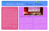 NUS Thai language program newsletter Volume 2 May 2011 ไทย Thai Thai€¦ ·  · 2016-06-20full of great almost Siam gusto! Thai 1 & 2 enchanted ... Because I love Thailand