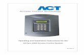 Operating Instructions for ACT1000 Access Controller · SPC - & . + ’ / 9 0 ... ACTpro 4000 Operating Instructions 1.00 _____ Also any user may be displayed by entering the user