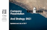 Company Presentation And Strategy 5N21 - 5nplus.com 07-2017 5N21 Presentation_2017-… · This presentation may contain forward-looking ... Forward-looking statements are based on