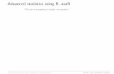 Advanced statistics using R, asuR - Evolutionary Biology · Advanced statistics using R, asuR ... springterm 2011, thomas.fabbro@unibas.ch theory and practicals, ... advanced statistics