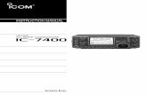 IC-7400 Instruction Manual - Icom UK · with Icom’s philosophy of “technology ﬁrst”.Many hours ... RNEVER apply more than 16 V DC, such as a 24 V battery, to the ... 68–73