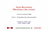 Rock Mechanics Mécanique des roches - cours-examens.orgcours-examens.org/images/Etudes_superieures/Tronc_commun_agrono… · 1 Rock Mechanics Mécanique des roches Course Lectures