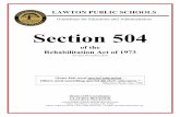 Section 504 - Amazon Web Services · 2017-03-09 · Section 504 . of the ... individual does not qualify for services under Section 504/Title II. ... When the 504 team determines