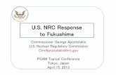 U.S. NRC Response to Fukushima - 大阪大学€¦ · NRC Backfit process Update Licensing Basis Phase 1 ... NTTF recommended enhancing existing requirements to ... Design basis event?