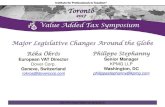 Major Legislative Changes Around the Globe · Major Legislative Changes Around the Globe ... immovable property is located ... 2017 IPT’s Value Added Tax Symposium Post-implementation