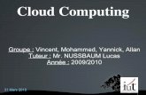 Cloud Computing - members.loria.fr ·  gère un bridge virtuel (br0) et ...  Interfaçage Amazon EC2 et ElasticHosts (clouds Publics). 43 OpenNebula Principe de fonctionnement :
