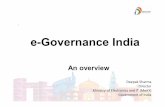 1 e-Governance India - CICC HOMEPAGE · e-Governance India ... (Fingerprint and IRIS) using Aadhaar services. • E-Pramaan integrated with Aadhaar, PAN, Driving License etc. e-Pramaan