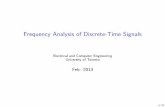 Frequency Analysis of Discrete-Time Signalsdkundur/course_info/362/EmanHammadDTFT… · 1/ 31 Frequency Analysis of Discrete-Time Signals Electrical and Computer Engineering University