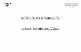 INDICADORES ABEMD DE E-MAIL MARKETING 2010 · 2016-03-22 · verba de everba de e--mail marketing no total mail marketing no total do investimento em marketing direto ... indicadores