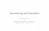 Monitoring and Evaluation Workshop... · Monitoring and Evaluation ... Part IV - Inserting Graphics ... 2007 and 2010 presentations in slideshow mode both on device and on an external