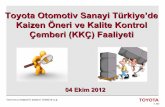 Toyota Otomotiv Sanayi Türkiye’de Kaizen Öneri ve Kalite ...bursakalder.org/download/toyota_hakan_cetgin.pdf · Taiichi Ohno “Problem”, iş yerimizi ve işin kendisini iyileştirme