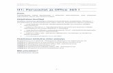 H1: Perusasiat ja Office 365 I - Tampereen yliopisto · 2017-08-13 · Word –tekstinkäsittelyohjelma, ja ... Tallenna ratkaisudokumenttisi nimelle H1.docx. ... teesta mallin mukainen