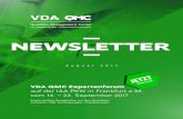 NEWSLETTER - vda-qmc.devda-qmc.de/fileadmin/redakteur/newsletter/2017_Newsletter_August.pdf · PROZESSAUDIT VDA 6.3 Erweitertes Auswertetool in Vorbereitung Für die aktuelle Ausgabe