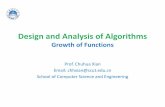 Design and Analysis of Algorithms Introduction(Chapter 1)chuhuaxian.net/algorithms/data/1-Growth of Functions.pdf · Design and Analysis of Algorithms Growth of Functions Prof. Chuhua