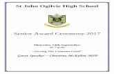 Senior Award Ceremony 2017 - John Ogilvie High School FO… · Senior Award Ceremony 2017 ... National 5 Physical Education Michael Gordon ... Jordan McIntyre Jude McCafferty