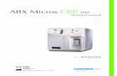 ABX Micros CRP 200 - 首页-yeec维修网 - Powered by Discuz! · precaution has been taken in the preparation of this manual, Horiba ABX will ... HORIBA ABX representative service