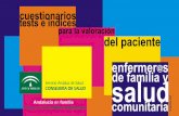 Cuestionarios, tests e índices para la valoración del paciente · enfermer@s de familia y salud comunitaria cuestionarios, tests e índices para la valoración del paciente Andalucía
