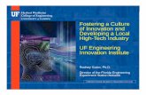 Fostering a Culture of Innovation and Developing a Local ... · UF Engineering Innovation Institute Erik Sander, ... proto. & product/ ... Co-founder and CTO of SleekAudiorecognized