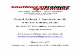 Food Safety Sanitation HACCP Verification - Amazon S3 · Food Safety / Sanitation & HACCP Verification ... Each lesson plan is coded with the appropriate USDA education code for the