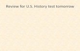 Review for U.S. History test tomorrow - thomas.k12.ga.us for test on... · Review for U.S. History test tomorrow ... •Who granted President Nixon a pardon? •Gerald Ford ... •Jimmy