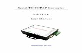Serial TO TCP/IP Converter E-P232-X User Manual - Audon · Serial TO TCP/IP Converter. E-P232-X . User Manual . ... Introduction . ... TCP/IP converters are designed to operate serial