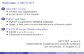 Welcome to MCS 507 - homepages.math.uic.eduhomepages.math.uic.edu/~jan/mcs507f12/welcome507.pdf · and may be solve in pairs. ... and could form the basis for a project presentation