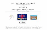 St. William School - Calgary Catholic School District · students and parents of the ... St. William School supports positive social skill development through structured lessons using