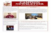 CAMPION NEWSLETTER NEWSLETTER Issue 19.10, Friday, 4th March 2016 Tel: 01708 452332 Email: contact@thecampionschool.org.uk Website: RUY HANWELL UP ongratulations to Emmanuel Watson