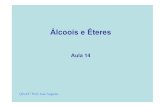 Álcoois e Éteres - iqm.unicamp.br 14 Alcoois e Eteres PDF... · CH 3 CH 2 CH 2 CH 2 OH álcool n-butílico ... Devido ao tamanho de van der ... OH 24,3 42 CH 3 (CH 2) 3 OH 17,1
