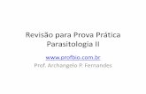 Revisão para Prova Prática Parasitologia II - profbio.com.br · Revisão para Prova Prática Parasitologia II  Prof. Archangelo P. Fernandes