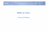 WMS @ SGU - SMHI01 Jonas Holmberg - WMS @ SGU.pdf · WMS @ SGU - innehåll Vad är WMS (Wep Map Service)? WMS lager / tjänster och struktur på SGU SGUs WMS i ArcGIS SGUs WMS i Geodata.se