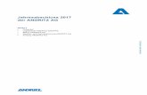 Jahresabschluss 2017 ANDRITZ AG€¦ · Jahresabschluss 2017 der ANDRITZ AG INHALT Präambel Lagebericht ANDRITZ-GRUPPE Bilanz ANDRITZ AG Gewinn- und Verlustrechnung ANDRITZ AG