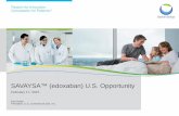 SAVAYSA™ (edoxaban) U.S. Opportunity - Daiichi Sankyo · Source: 2011 - 2014 Symphony Health Solutions PHAST – [Integrated WAC Dollars]; 2015 ... Corporate Communications Department