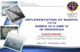 DGST Indonesia - Cooperative Mechanism Portal. MARPOL Convention Annex … · DGST Indonesia STEPS IMPLEMENTED AFTER THE RATIFICATION OF ANNEX IV, V AND VI OF MARPOL 73/78 AMENDMENTS