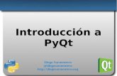 Introducción a PyQt - PyCon España 20132013.es.pycon.org/media/pyqt.pdf · Qué es PyQt? Binding para Python de las librerías de Qt. Completa cobertura de la API. Posee Doble Licencia