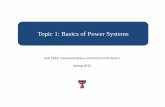 Topic 1: Basics of Power Systems - intra.ece.ucr.eduintra.ece.ucr.edu/~hamed/Smart_Grid_Topic_1_Power_Systems.pdf · Topic 1: Basics of Power Systems A.H. Mohsenian‐Rad (U of T)