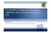 CE und FRET als Tools zur Testung von Inhibitoren der ... und FRET als Tools zur Testung von Inhibitoren der humanen Proteinkinase CK2 Univ.‐Prof. Dr. Joachim Jose Bioanalytik Institut