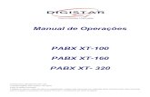 Manual de Operações PABX XT-100 PABX XT-160 PABX XT- 320chequetron.com.br/manuais/Manual-XT-100-160-320.pdf · 4 Prezado Cliente: Ao adquirir um PABX Digistar, você tem ao seu