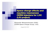 Space charge effects and machine resonances CERN Injectors ... · Space charge effects and machine resonances CERN Injectors for LHC ... (Q20 lattice) … present ... PTC update is
