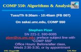 COMP 550: Algorithms & Analysis - Welcome to the UNC Department of Computer …cs.unc.edu/~smp/1. overview lecture.pdf · 2013-08-21 · COMP 550: Algorithms & Analysis Tues/Th 9:30am