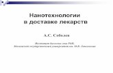 Нанотехнологии в доставке лекарствnano.msu.ru/files/basics/2012/lecture11-Sobolev.pdf · ПОЛНО МЕСТА: ... Внизу (т. е. «внизу