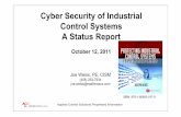 Cyber Security of Industrial Control Systems A Status Reportweb.stanford.edu/class/ee380/Abstracts/111012-slides.pdf · Cyber Security of Industrial Control Systems A Status Report