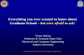 Everything you ever wanted to know about Graduate School ... · Everything you ever wanted to know about Graduate School – but were afraid to ask! ... your technical interest area