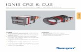 IGNIS CR2 & CU2 - swegon.com dampers/Dampers/_fi... · Palopellit on saatavissa joko sulake- tai moottorimal-lisena. IGNIS-palopeltiä voidaan käyttää betoni-, kevytbetoni-